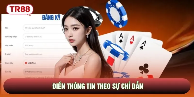 Điền thông tin theo sự chỉ dẫn
