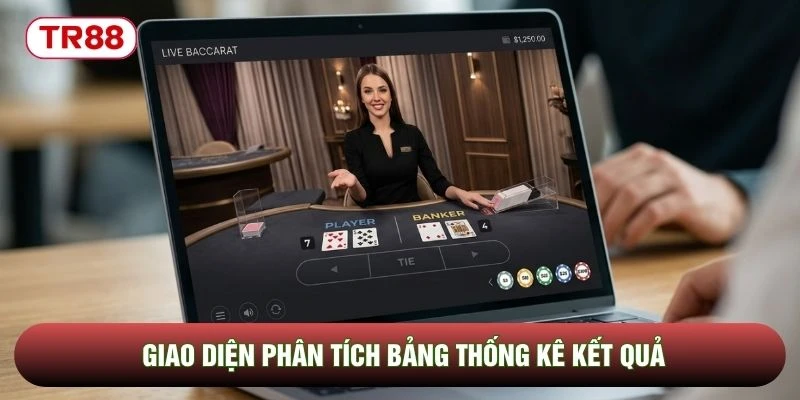 Giao diện phân tích bảng thống kê kết quả